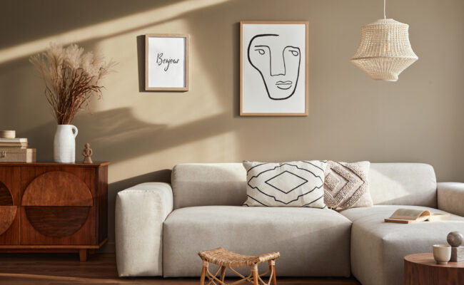 Proud Paints Living Room Inspiration Sandbar beautiful and inspiring earthy yellow paint colours for your home interior painting and decorating.