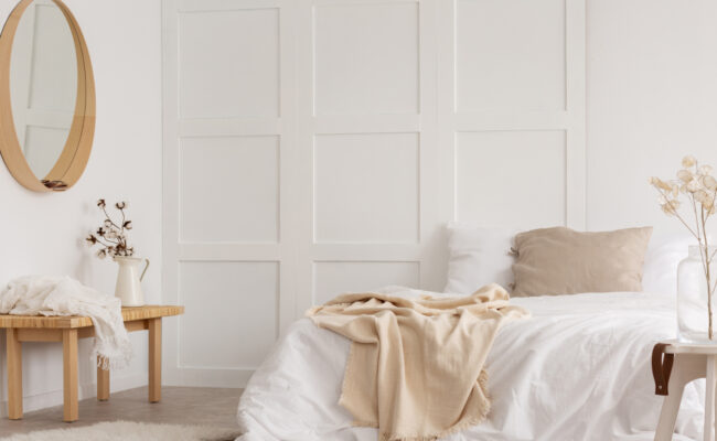Proud Paints Bedroom Inspiration Pale Periwinkle beautiful and relaxing green paint colours for your bedroom and home interior decorating.
