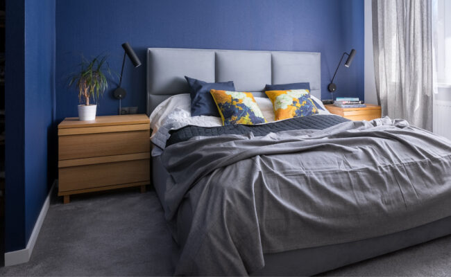 Proud Paints Bedroom Inspiration American Blue beautiful and calming blue paint colours for your bedroom and home interior decorating.