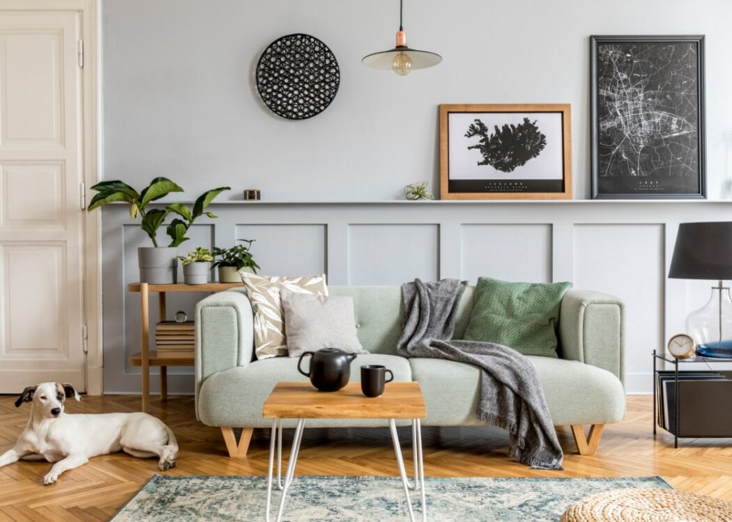 Proud Paints living room inspiration, Gray Mystic is beautiful soft grey that creates a beautiful bright space